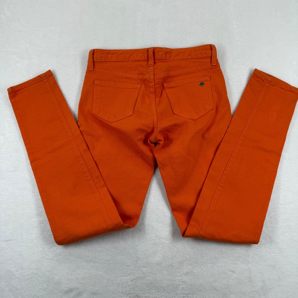 Kate Spade Broome Street Orange Skinny Jeans Womens Size 25 Slim Fit Denim